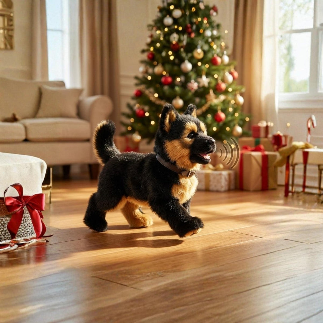 Kids' electronic robot puppy, making realistic sounds & moving like a real pet.
