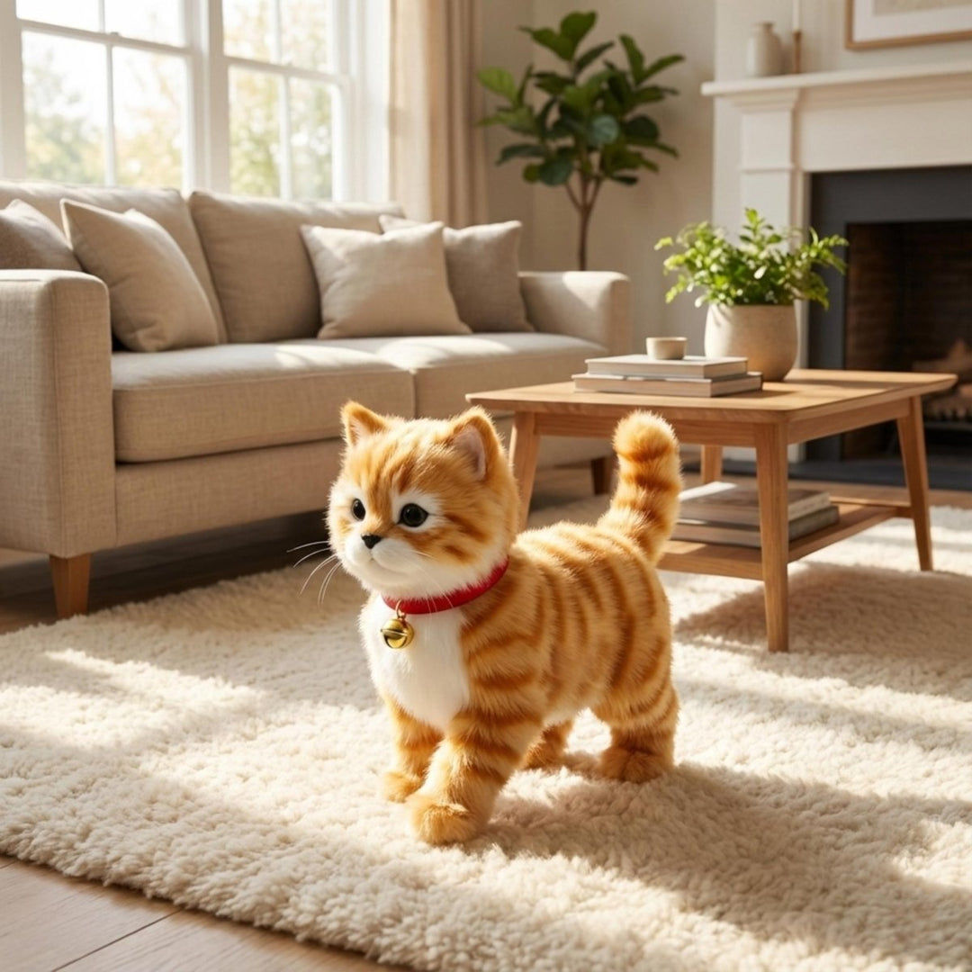 Children's interactive cuddly cat toy with realistic movements, perfect for imaginative play & emotional development.