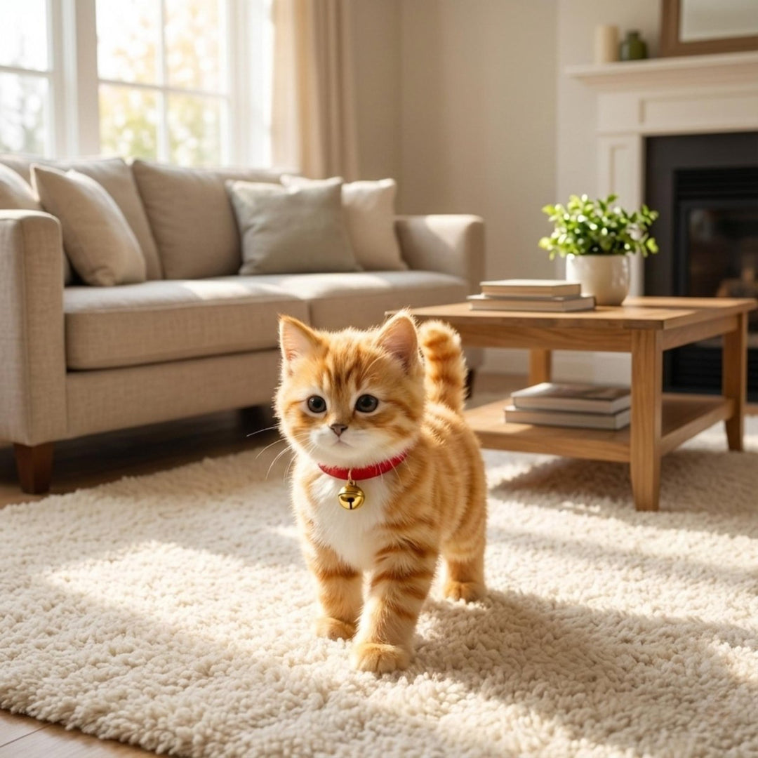 Realistic interactive cuddly cat toy, a perfect kids gift for imaginative pretend play and emotional growth.