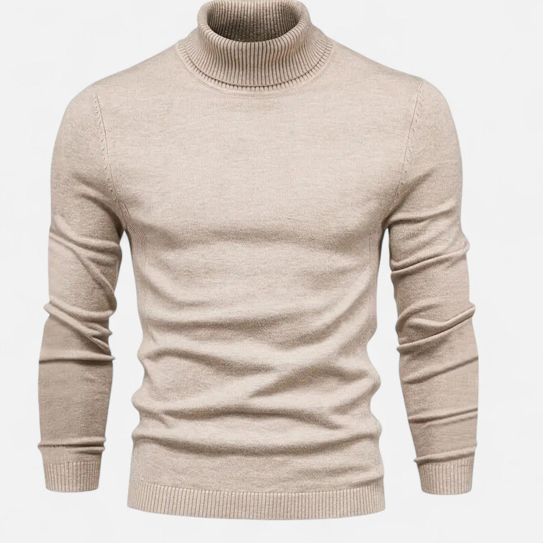 Elegant men's pullover sweater with a classic lapel neck. Comfortable & stylish for daily casual autumn-winter wear.