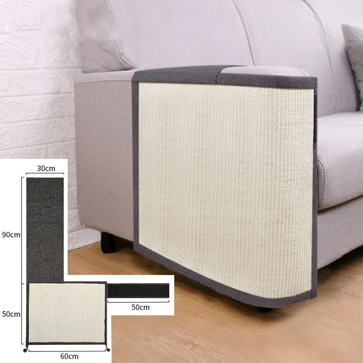 Pet accessory: sisal cat scratch mat, providing ultimate sofa armrest protection and scratcher.