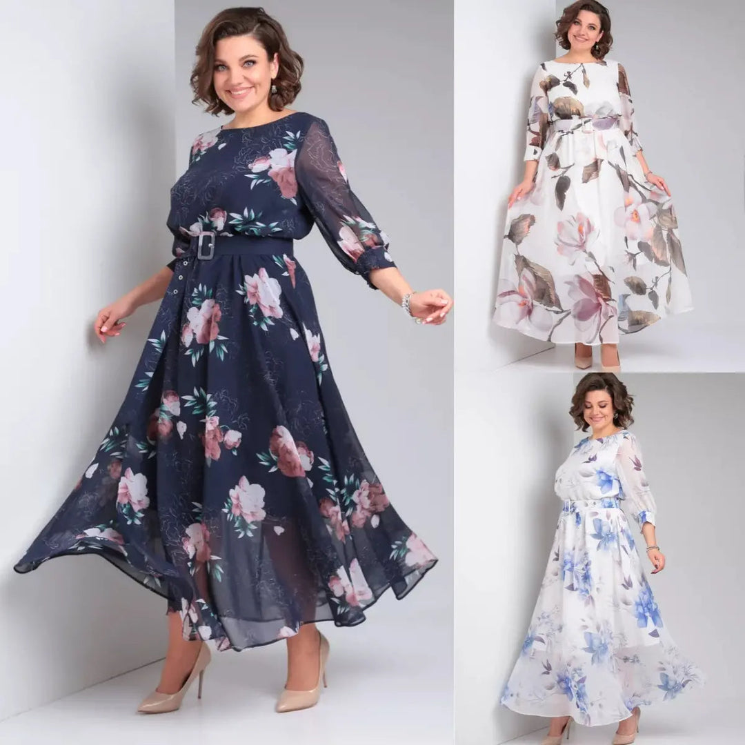 Elegant navy women's dress for special occasions. Flattering fit, sophisticated party wear.