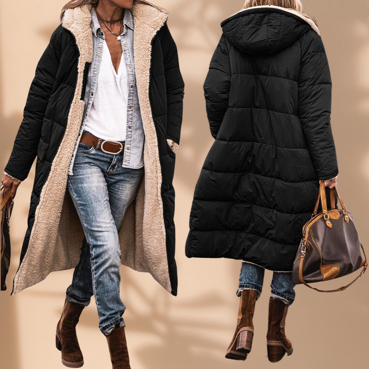 Stylish women's warm winter coat. Waterproof & windproof, ideal for cozy cold weather outerwear.