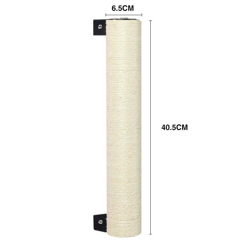 Space-saving wall-mounted cat scratcher & pet bed, a practical pet accessory for any home.