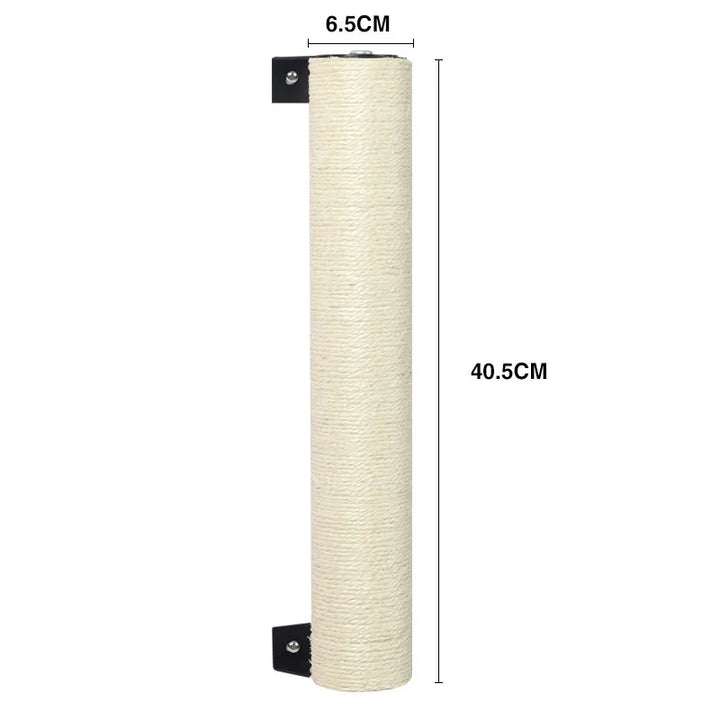 Space-saving wall-mounted cat scratcher & pet bed, a practical pet accessory for any home.