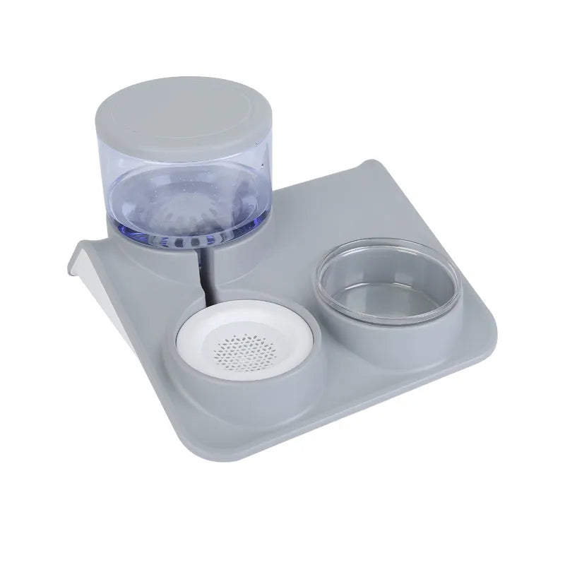 Easy-install wall-mounted pet bowls. Durable food & water dispenser for cats & dogs, perfect kitchen solution.