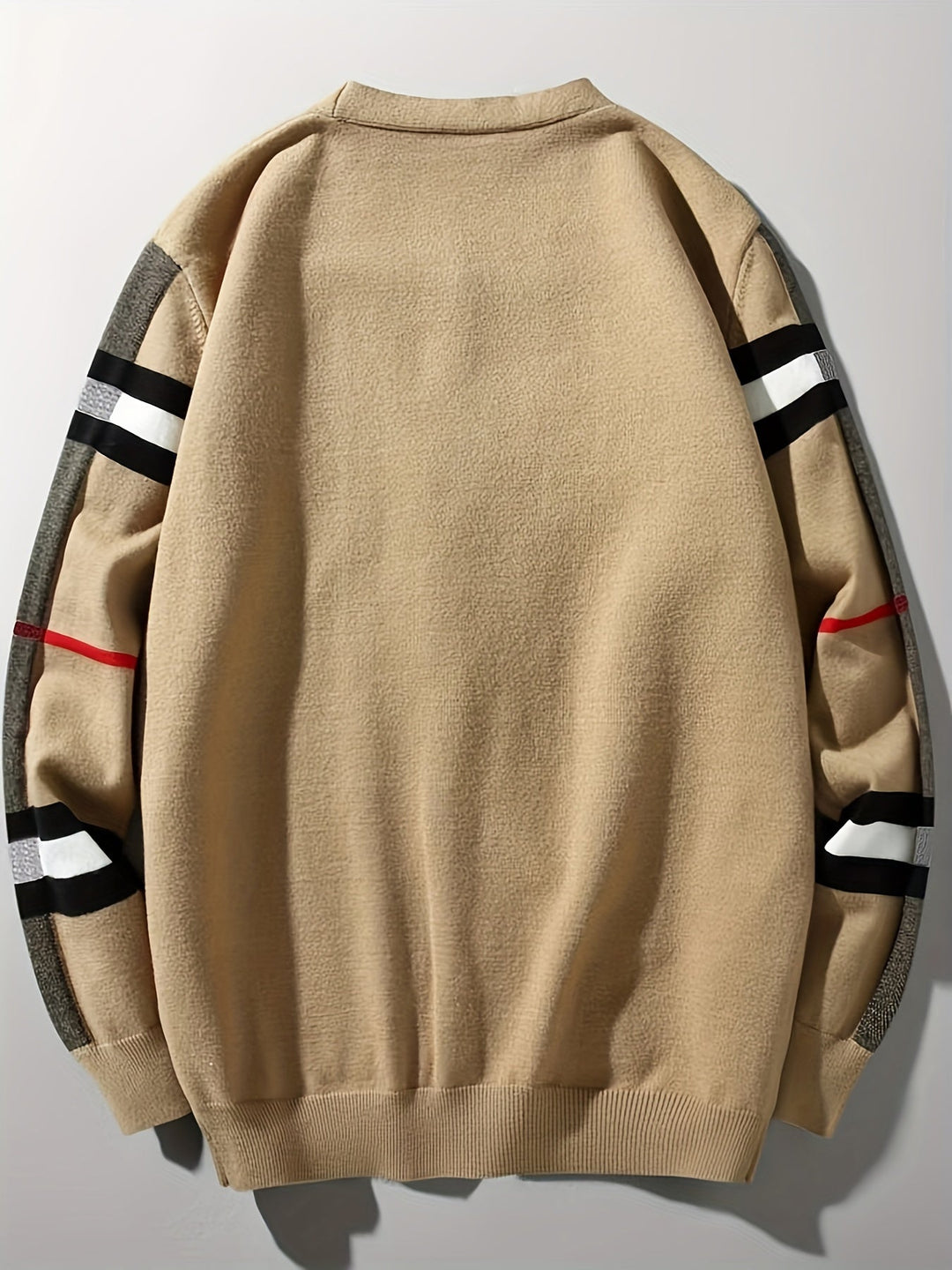 Versatile men's long sleeve button cardigan, a stylish regular fit outerwear piece for cold weather.