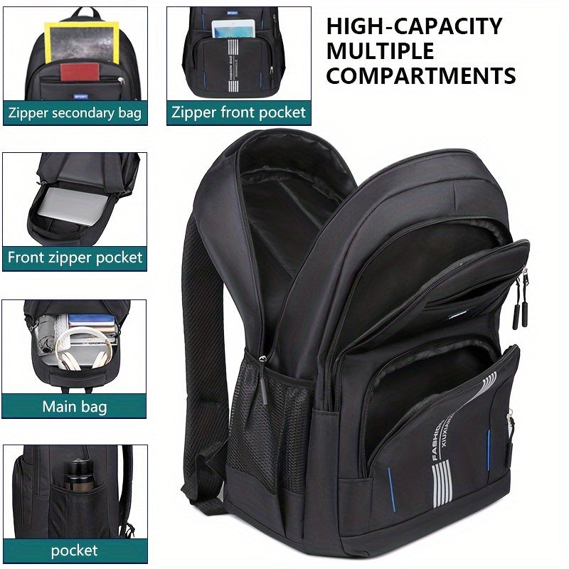 Stylish men's leather backpack, a classic accessory for daily carry. Full grain & built to last.