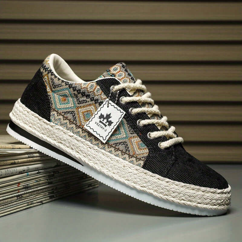 Men's Ethnic Canvas Trainers