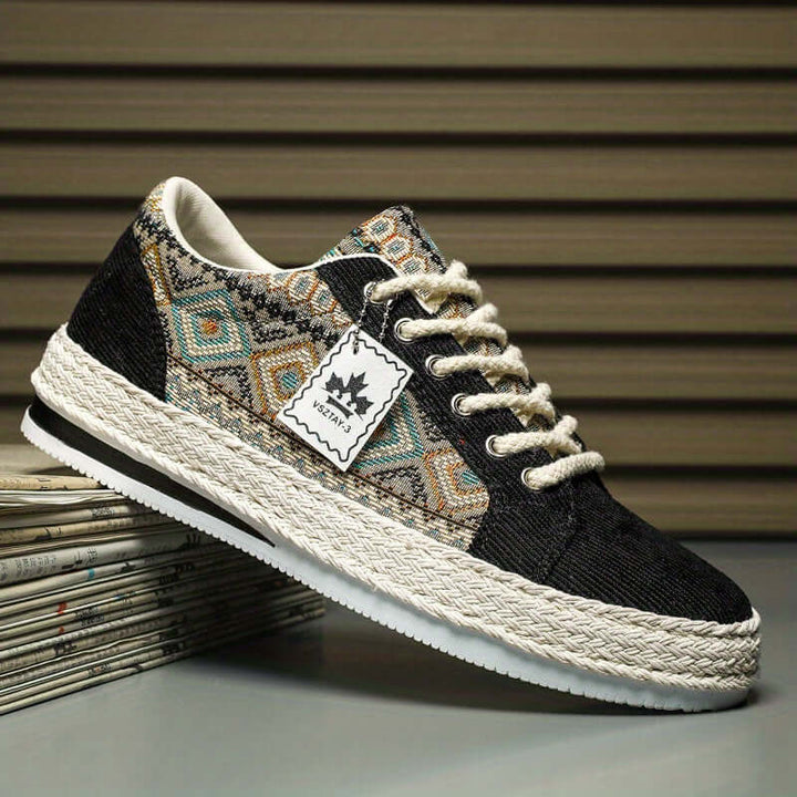 Men's Ethnic Canvas Trainers