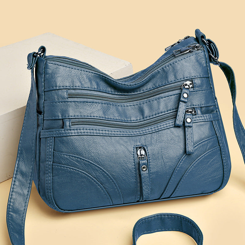 Durable women's vintage shoulder bag, faux leather, great for casual daily use.