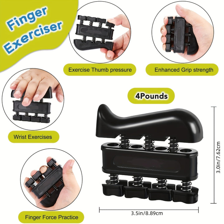 Improve hand & forearm strength for sports and music with the PowerGrip 5-in-1 trainer set. Enhance grip performance.