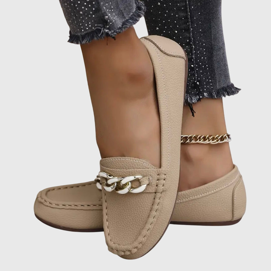 Women's comfortable slip-on loafers, featuring orthopaedic support for active lifestyles.
