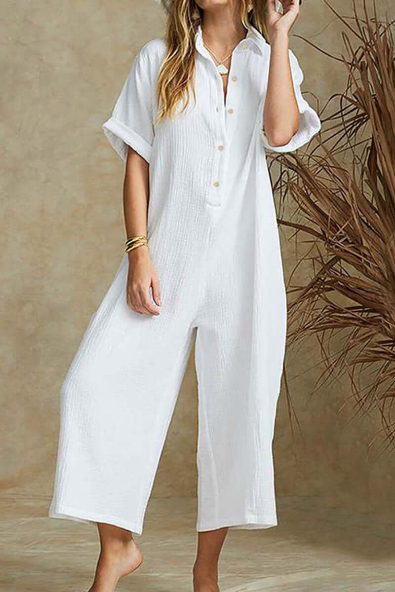 Women's Relaxed Notch Collar Jumpsuit