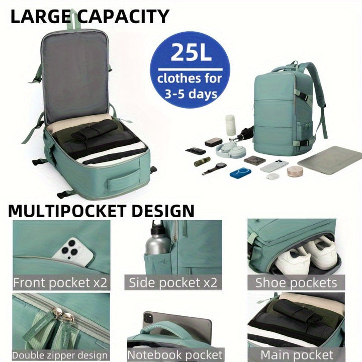Modern travel daypack, durable and lightweight construction for all adventures.
