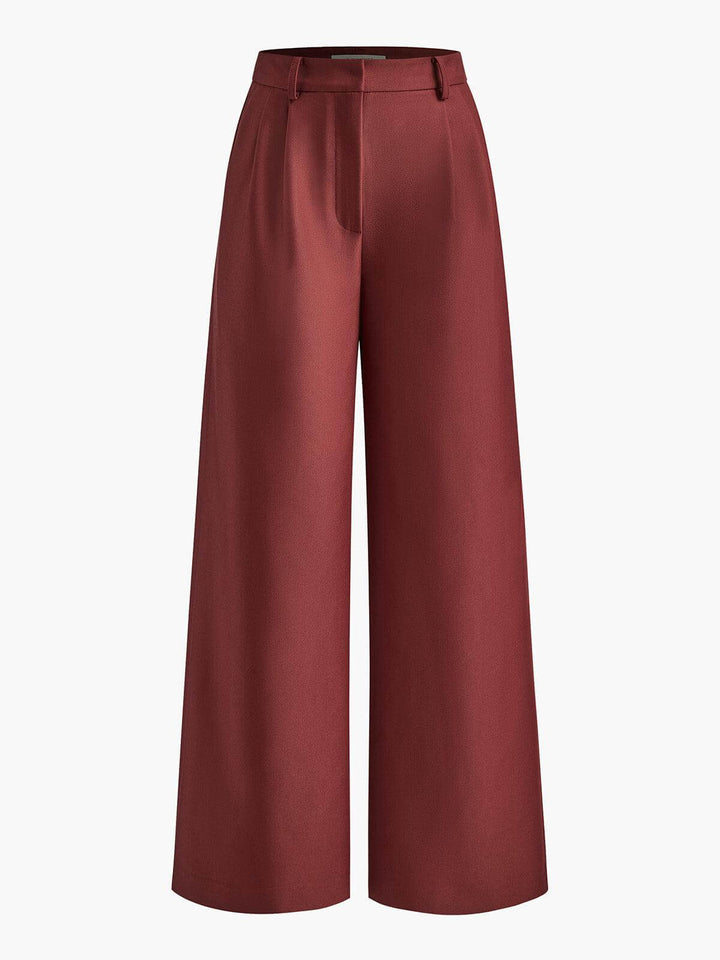 Women's Wide-Leg Pleated Trousers
