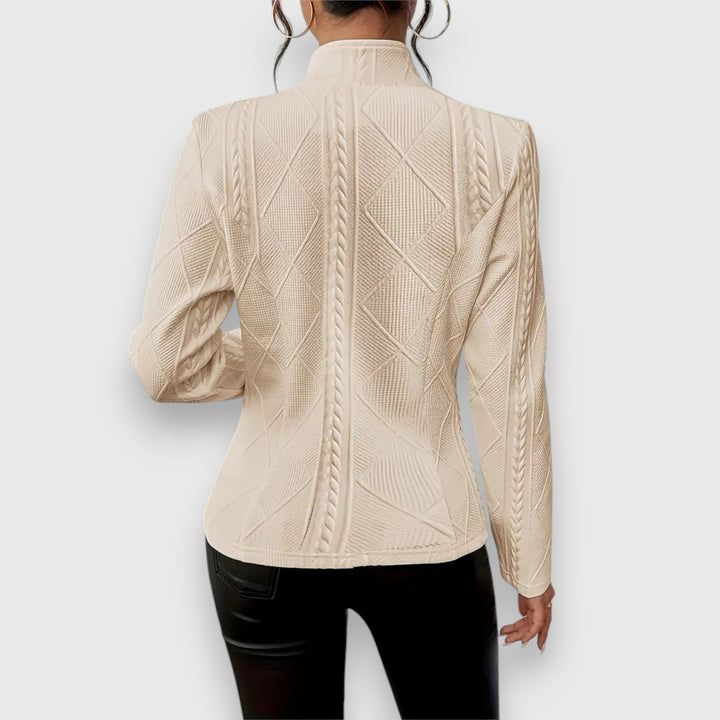 Casual women's light spring outerwear, an elegant and versatile jacket for effortless layering.