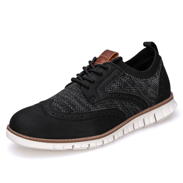Men's Knit Wingtip Brogue Shoes