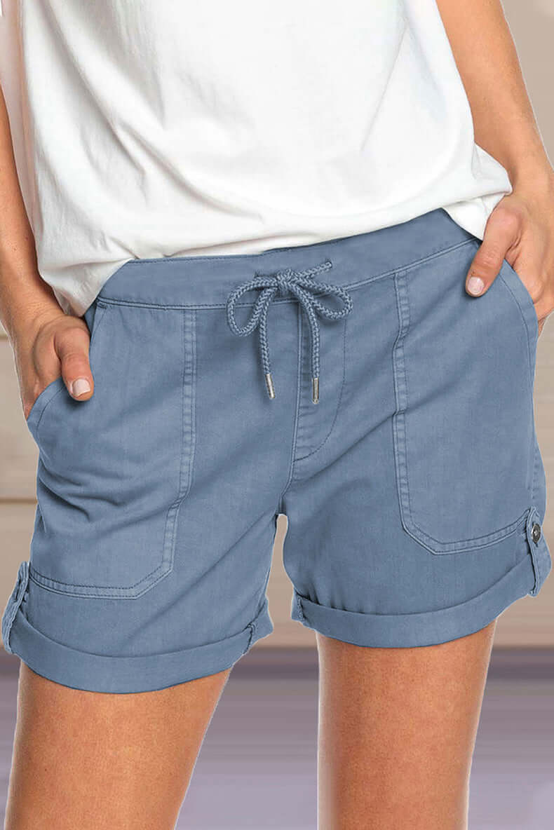 Women's Relaxed Fit Shorts with Drawstring Waist
