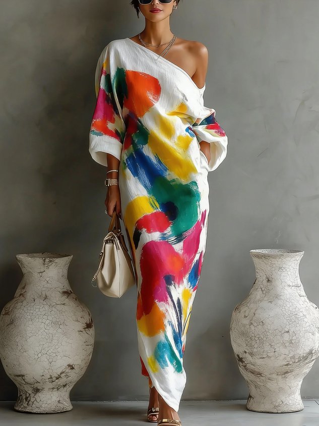Yellow Flowing Penny Maxi Dress for women. Ideal casual beach or holiday dress with a relaxed, elegant fit.