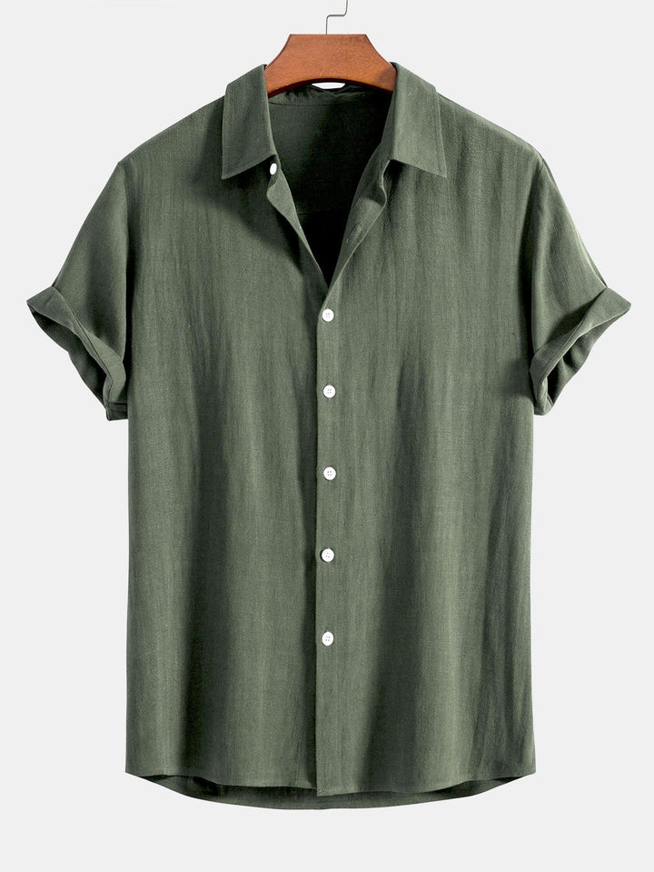 Classic men's short sleeve relaxed fit shirt with button front. Essential for casual men's fashion & comfort.