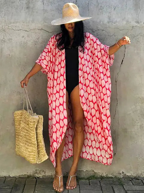 Make a summer fashion statement with this flowy bohemian sarong cover-up.