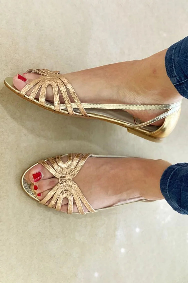 Supportive women's flat sandals, perfect for walking & vacation, providing radiant style & all-day comfort.