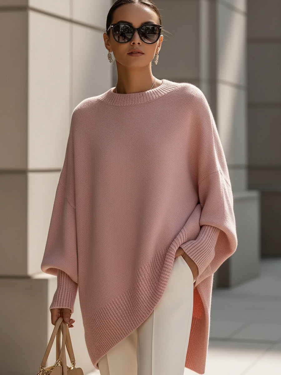 Chic women's oversized long sleeve sweater, perfect for casual comfort and trendy winter fashion.