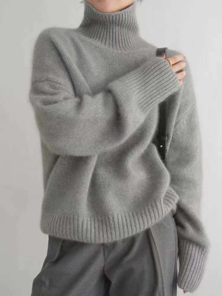 Women's Soft Knitted High Neck Sweater