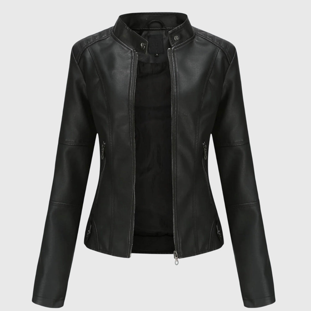 Women's modern classic jacket, a chic & versatile outerwear piece for everyday fashion. Elegant ladies' fall/spring jacket.