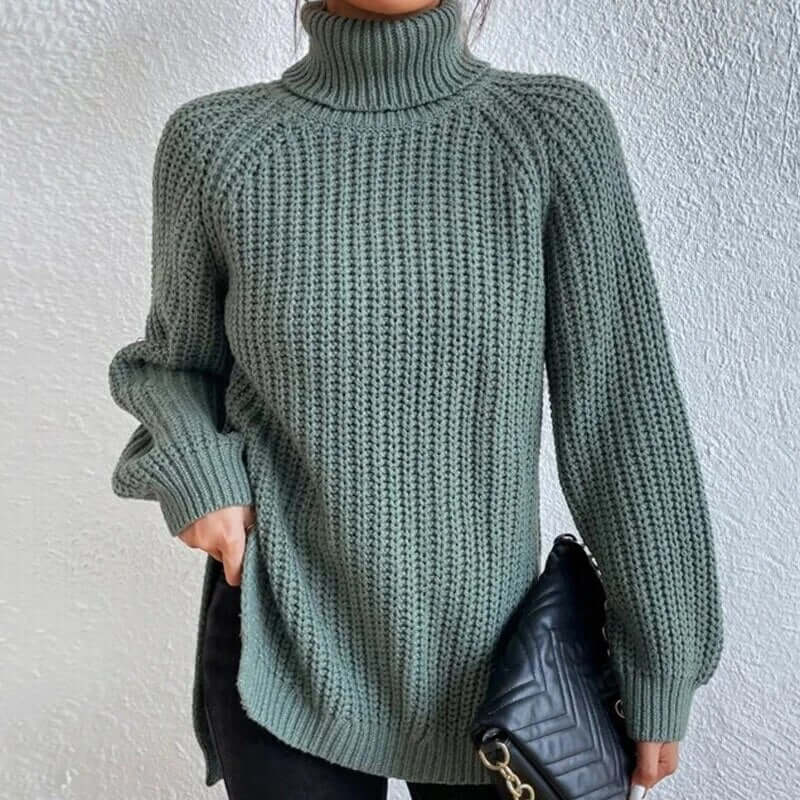 Women's Turtle Ribbed Knit Sweater