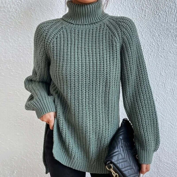 Women's Turtle Ribbed Knit Sweater