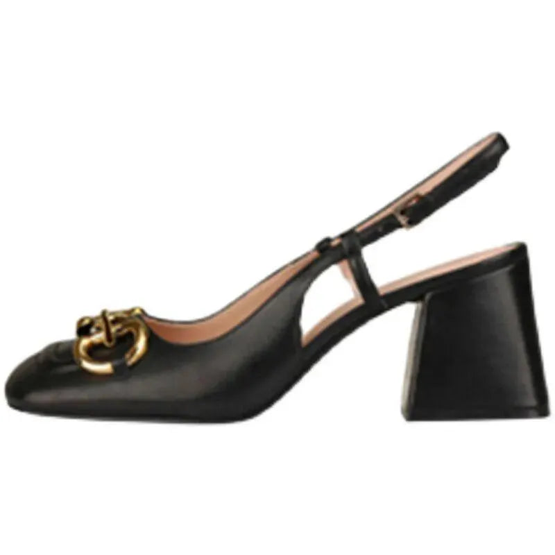 Elegant women's retro high heels with buckle strap, perfect for parties & formal events.