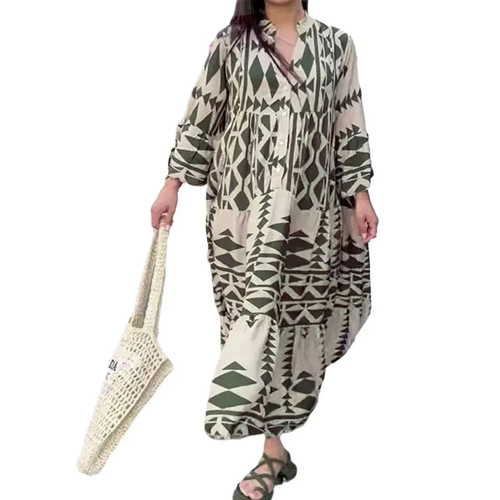 Women's long sleeve button-down shirt dress, comfortable, stylish & versatile.