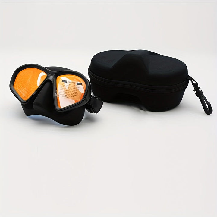 Adventure-ready dive mask featuring anti-fog tempered glass & secure camera mount for marine explorers.