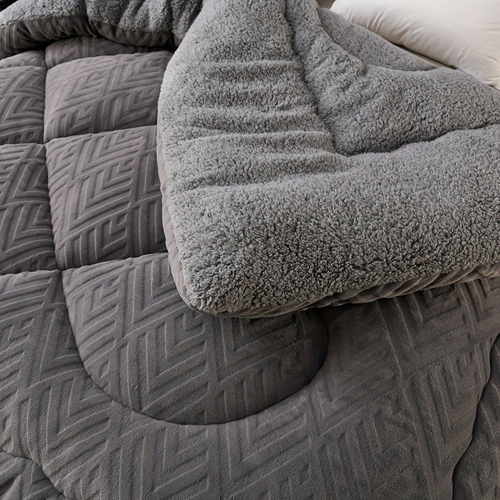 Unisex all-season ultra-soft fleece blanket, great for naps, travel, or bedroom comfort.