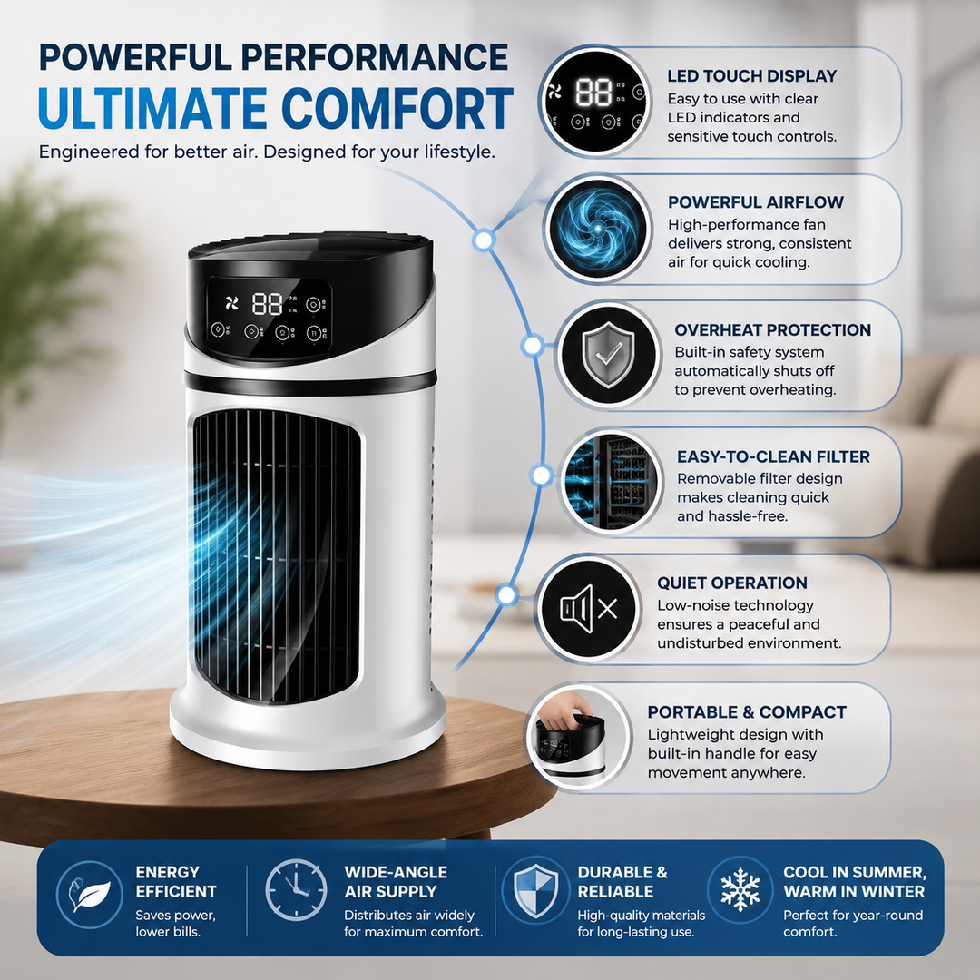 Portable Air Conditioner - Energy Efficient & Compact Room Cooler
