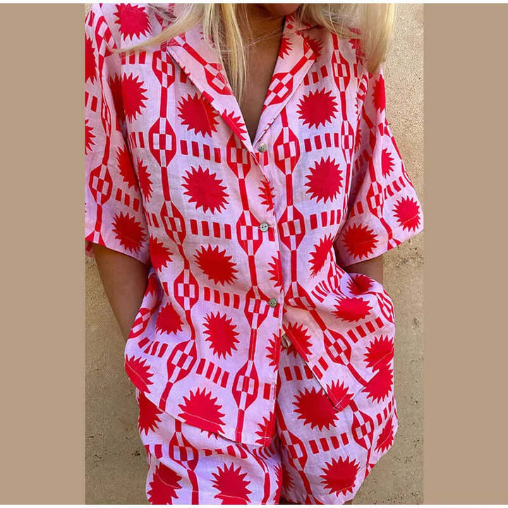 Women's Geometric Print Co-ord Set