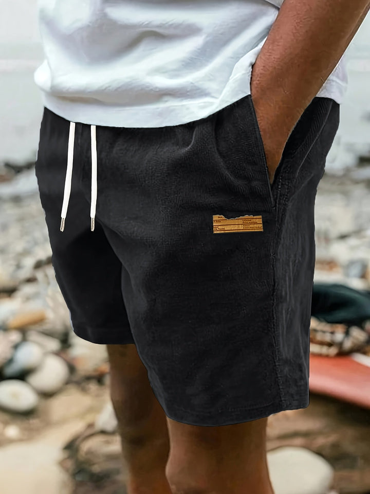 Comfortable men's drawstring shorts, relaxed fit for everyday wear and loungewear.