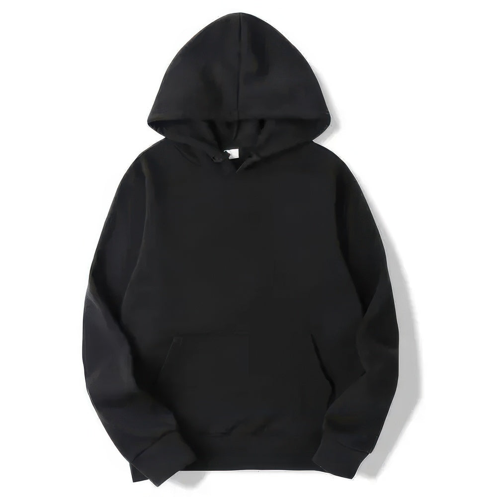 Unisex warm relaxed fit hoodie for everyday comfort. Ideal casual pullover sweatshirt for chilly days.