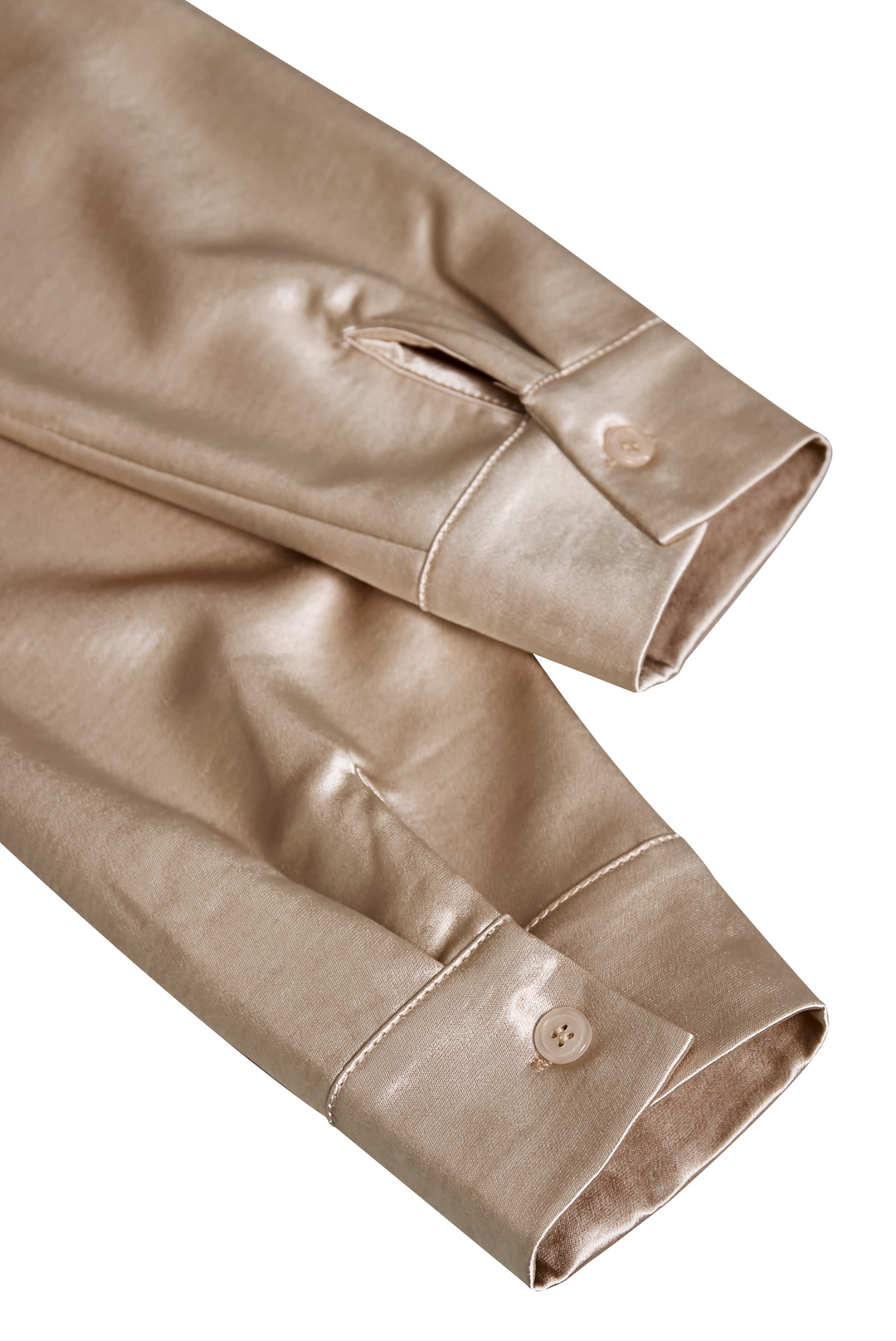 Formal workwear blouse for ladies, long-sleeve satin with a sophisticated draped neck.
