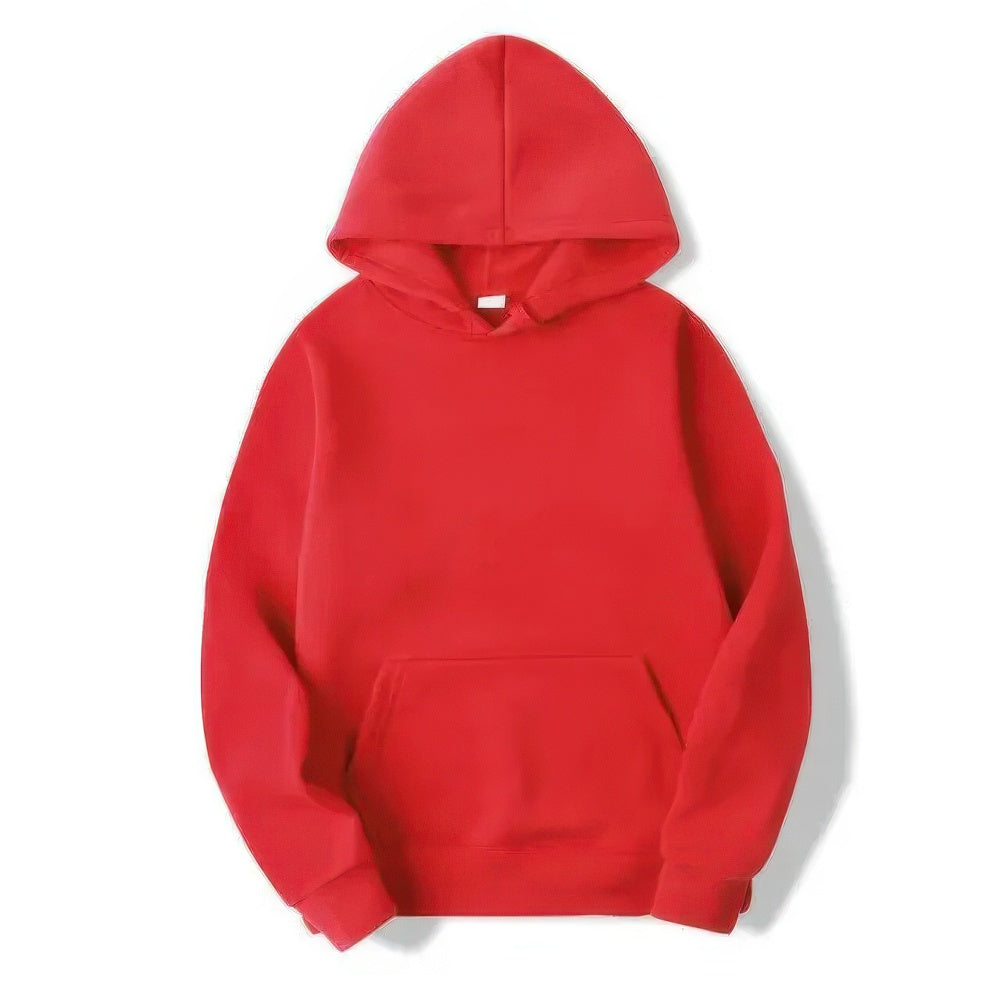 Person wearing a comfortable, relaxed fit unisex hoodie. Ideal for lounging, casual outings, or everyday warmth.