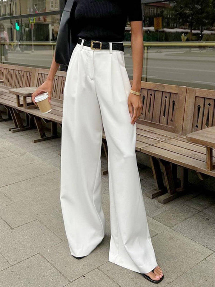 Women's Wide-Leg Pleated Trousers