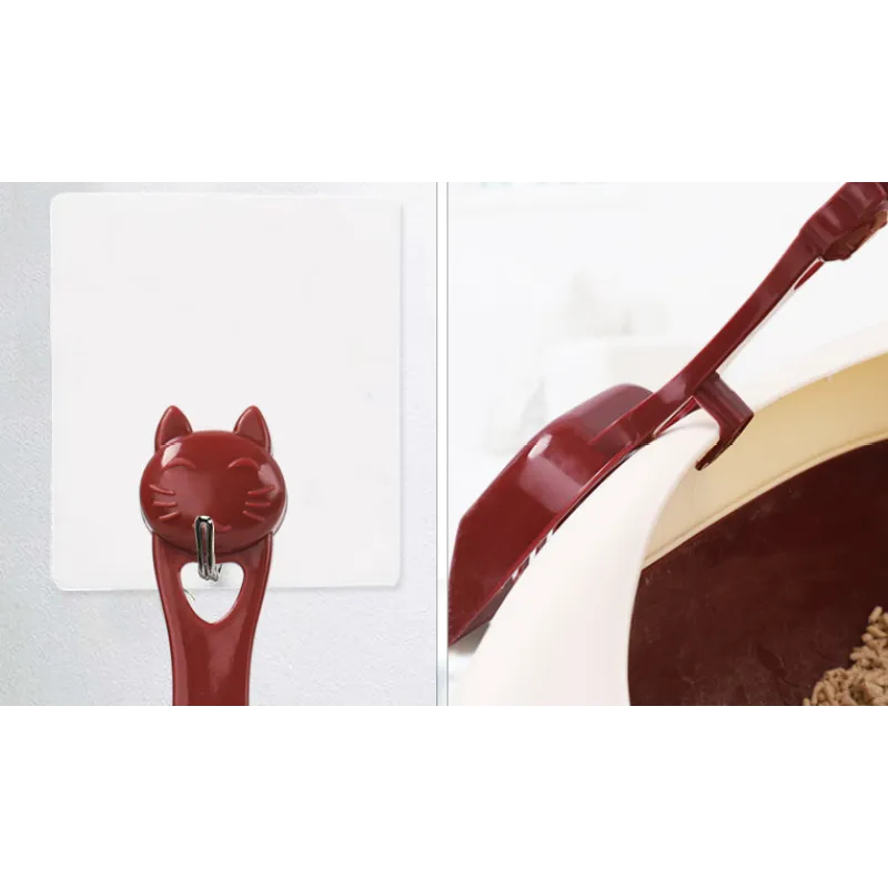 Ergonomic cat head design litter scoop for efficient pet waste removal and superior litter box hygiene.