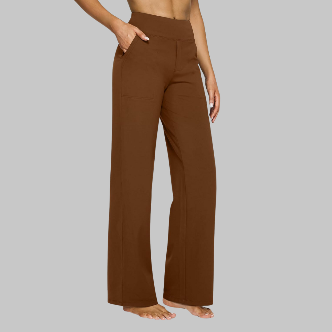 Women's stylish straight leg trousers, perfect versatile bottoms for any season and occasion.