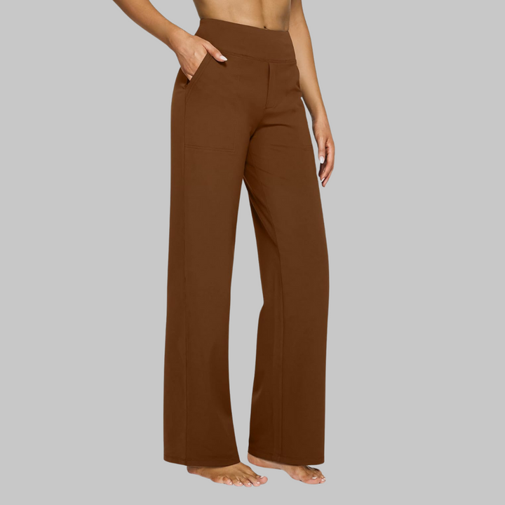 Women's stylish straight leg trousers, perfect versatile bottoms for any season and occasion.