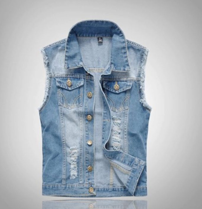 Sleek men's layering vest, adding a modern, stylish touch to any casual outfit.