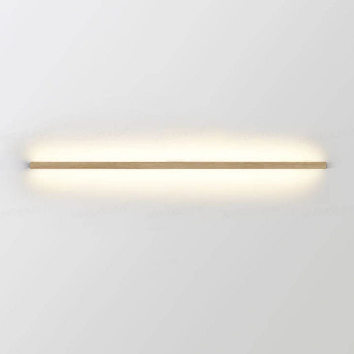 Modern wooden wall lamp for a cozy atmosphere, featuring minimalist design and soft LED ambient light.