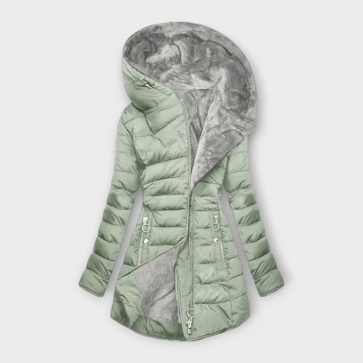 Stylish women's winter jacket for cold weather. Cozy & warm outerwear with a tailored fit, perfect for everyday fashion.