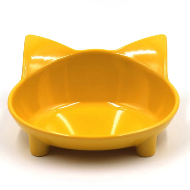 Unisex pet food bowl with unique cat ear design. Cute & durable feeding dish for cats, puppies. Easy to clean.